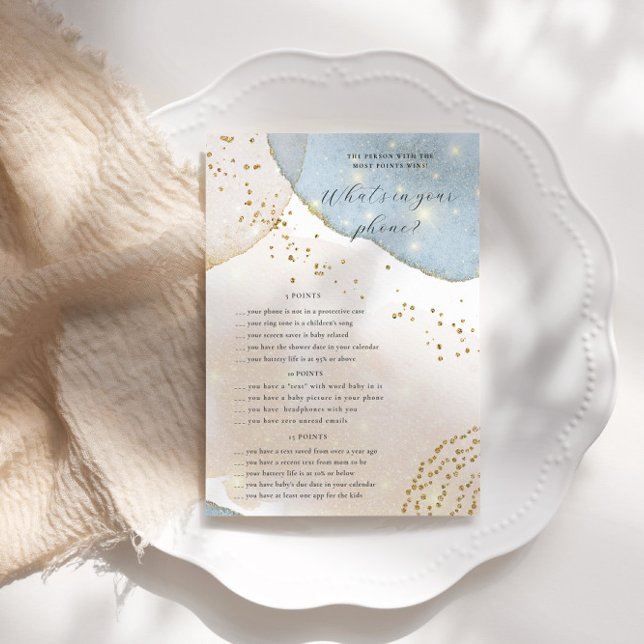 魔法のグリッター赤ちゃんシャワー電話ゲームカード (クリエイターアップロード済み)