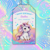 魔法のグリッター ユニコーン 誕生日パーティー ギフトタグ