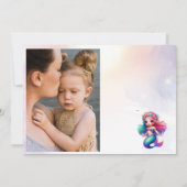 魔法のグリーンマーメイド2nd誕生日パーティーガール 招待状 (裏面)