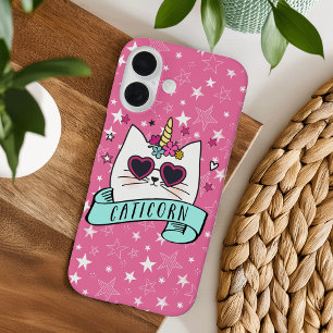魔法のケチコーン かわいい猫ユニコーン iPhone 16ケース