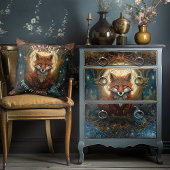 魔法のケルトキツネムーンライトフォークアートデクページ 薄葉紙