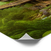 魔法のコテージハウスin緑のシーンフォレスト ポスター (角)