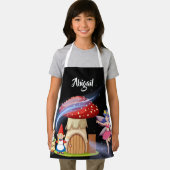 魔法のゴブリンと妖精パーソナライズされたの名前キッズ エプロン (インサイチュ)