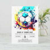 魔法のゴールオンラインサッカー誕生日 招待状 (スタンド正面)