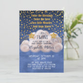 魔法のゴールデンスターズ海軍ブルーツインズベビーシャワーI 招待状 (スタンド正面)