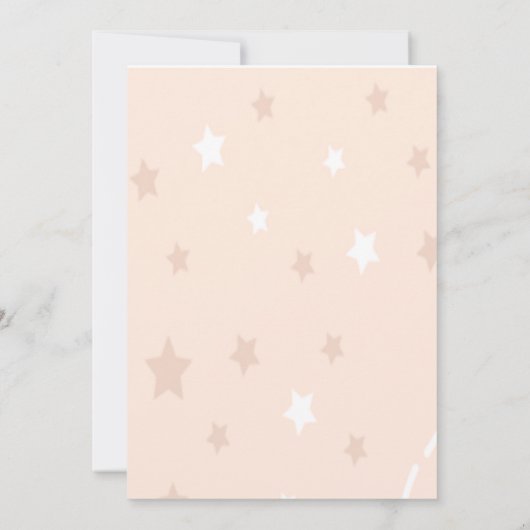 魔法のゴールドグリッター unicorn、スターズ 誕生日 招待状 (裏面)