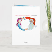 魔法のサンタクロースお洒落とベビーガール カード (裏面)