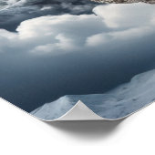 魔法のサンタ宇宙背景クリスマス ポスター (角)