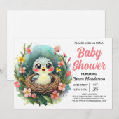 魔法のシックColibri鳥の赤ちゃんシャワー 招待状 (正面/裏面)
