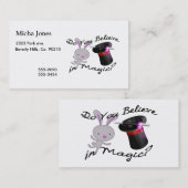魔法のシルクハット及びウサギで信じます 名刺 (正面/裏面)