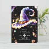 魔法のシンプルボホウィザードバースデー 招待状 (スタンド正面)