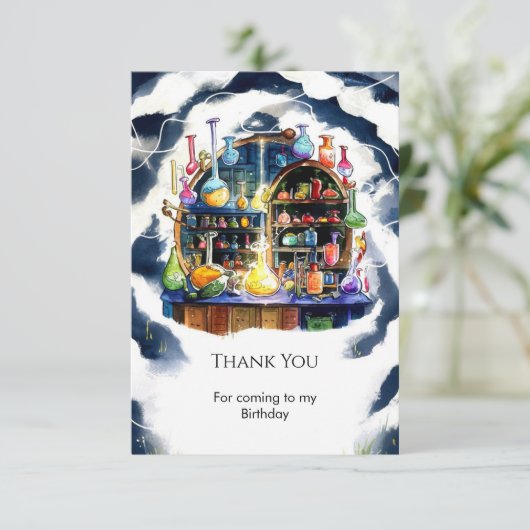 魔法のシンプル化学 サイエンティストの誕生日 サンキューカード (スタンド正面)
