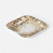 魔法のシンプル森の魅惑の赤ちゃんシャワー ペーパープレート (傾斜あり)