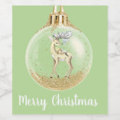 魔法のシーンのクリスマスオーナメント ワインラベル (シングルラベル)