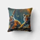 魔法のジャングルに虎の子 クッション (裏面)