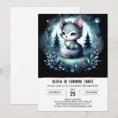 魔法のジャングルオオカミ誕生日 招待状 (正面/裏面)