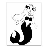 魔法のスイミングマーメイドガールテール海海 ラバースタンプ (インプリント)