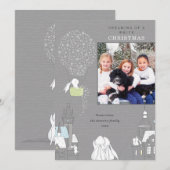 魔法のストーリーブックホワイトクリスマスフォト シーズンカード (正面/裏面)