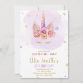 魔法のスパークルパーティーテーマfor Girls 招待状 (正面)