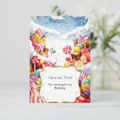 魔法のスパークル キャンディーランド 誕生日 サンキューカード (スタンド正面)