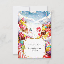 魔法のスパークル キャンディーランド 誕生日 サンキューカード
