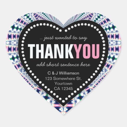 魔法のスパークル ディジー ラシー サンクス ハート ステッカー (正面)