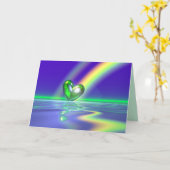 魔法のセントパトリックの日のハート カード (黄色い花)