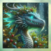 魔法のターコイズクリスマスドラゴン ウィンドウサイン (シート3)