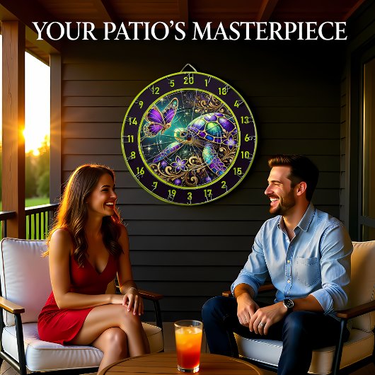 魔法のタートルバタフライ素朴ルームアート ダーツボード