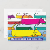 魔法のダックスフント ポストカード (正面/裏面)