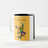 魔法のダンセルフライの女性と蛾の男 ツートーンマグカップ (正面左)