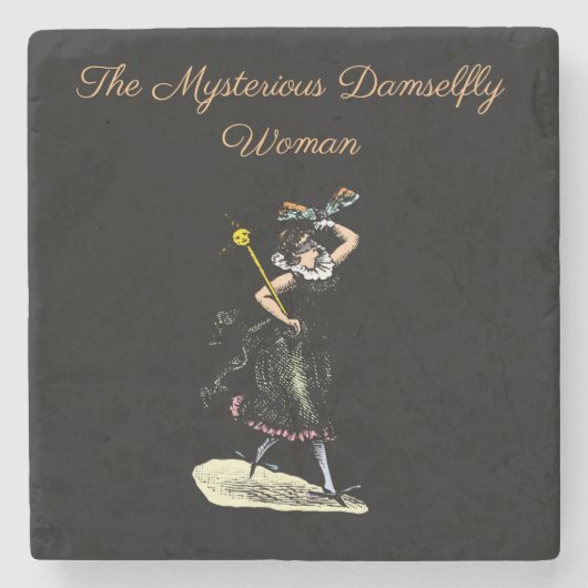魔法のダンセルフライの女性 ストーンコースター (正面)
