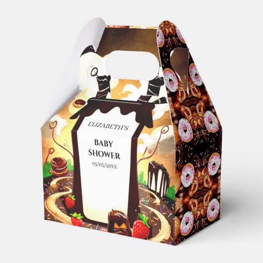 魔法のチョコレートベビーシャワー フェイバーボックス (正面サイド)