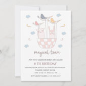 魔法のチーム | 誕生日招待状 招待状 (正面)