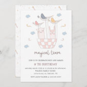 魔法のチーム | 誕生日招待状 招待状 (正面/裏面)