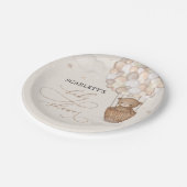 魔法のテディベア熱い空気バルーンベビーシャワー ペーパープレート (アングル)