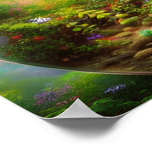 魔法のテラリウムのデジタルアート ポスター (角)