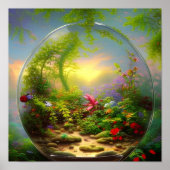 魔法のテラリウムのデジタルアート ポスター (正面)