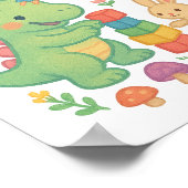 魔法のディノ&バニー – かわいい童話フレンズPos ポスター (角)