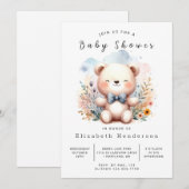 魔法のデジタルくまの赤ちゃん歓迎会 招待状 (正面/裏面)