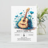 魔法のデジタルギター少年誕生日 招待状 (スタンド正面)