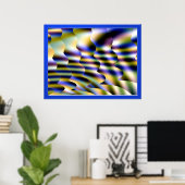 魔法のトサイケデリックランス風景 ポスター (ホームオフィス)