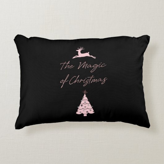 魔法のトナカイと木 アクセントクッション (正面)