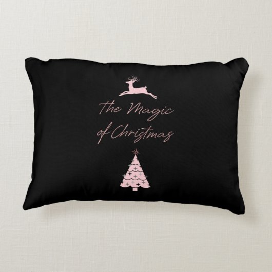 魔法のトナカイと木 アクセントクッション (裏面)