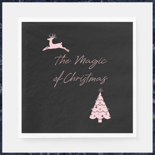 魔法のトナカイと木 スタンダードランチョンナプキン