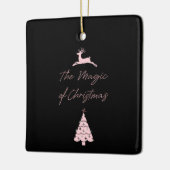 魔法のトナカイと木 セラミックオーナメント (左)