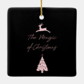 魔法のトナカイと木 セラミックオーナメント (裏面)