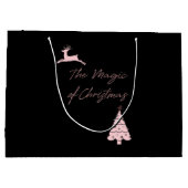 魔法のトナカイと木 ラージペーパーバッグ (裏面)