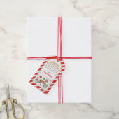 魔法のトナカイメッセージカードクリスマスイブギフト ギフトタグ (より糸付き)