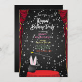 魔法のトリック:魅惑的な誕生日パーティーInvitati 招待状 (正面/裏面)
